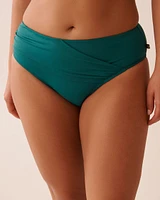 TEAL BLUE Mid Waist Bikini Bottom