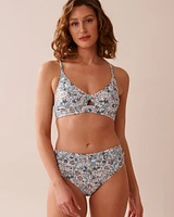 ENCHANTED FLORA Mid Waist Bikini Bottom