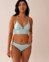 BABY BLUE Recycled Fibers Cross-Tie Brazilian Bikini Bottom
