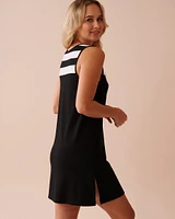 Robe rayée en jersey