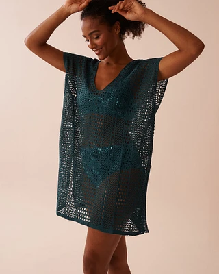 Tunique manches courtes en crochet