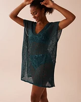 Tunique manches courtes en crochet