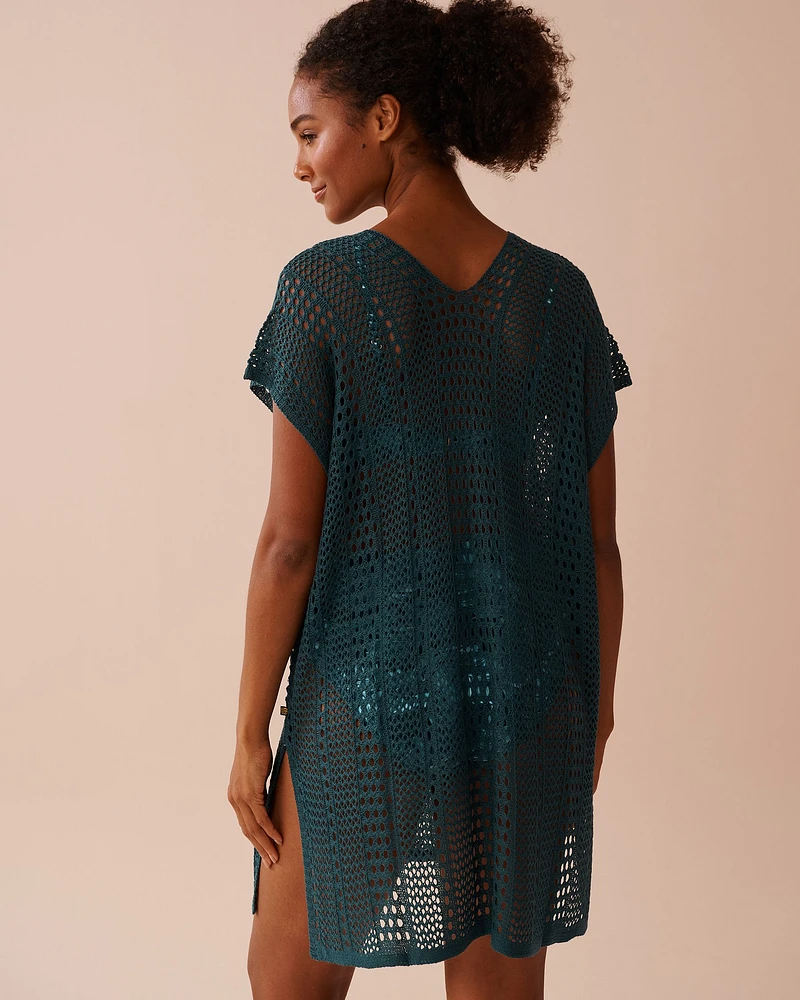 Tunique manches courtes en crochet