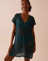 Tunique manches courtes en crochet