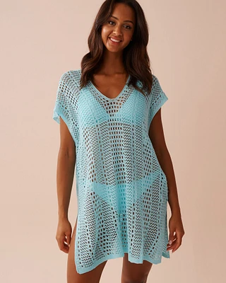 Tunique manches courtes en crochet