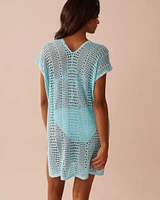 Tunique manches courtes en crochet
