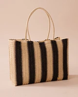 Striped Straw Bag