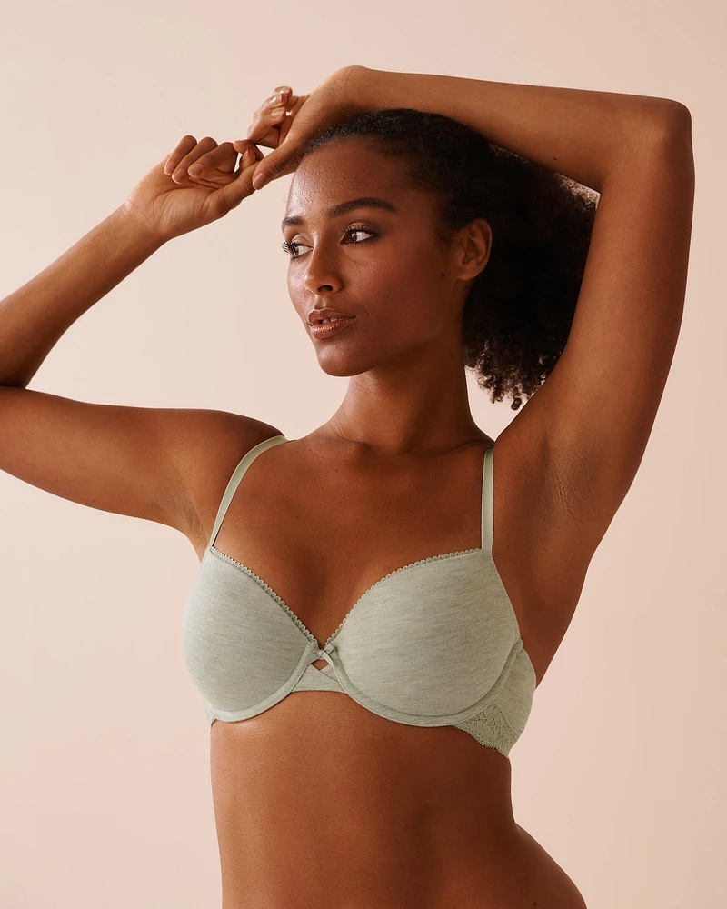 Lightly Lined Modal and Lace Demi Bra