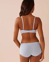 Soutien-gorge doublure légère demi-buste en modal et dentelle