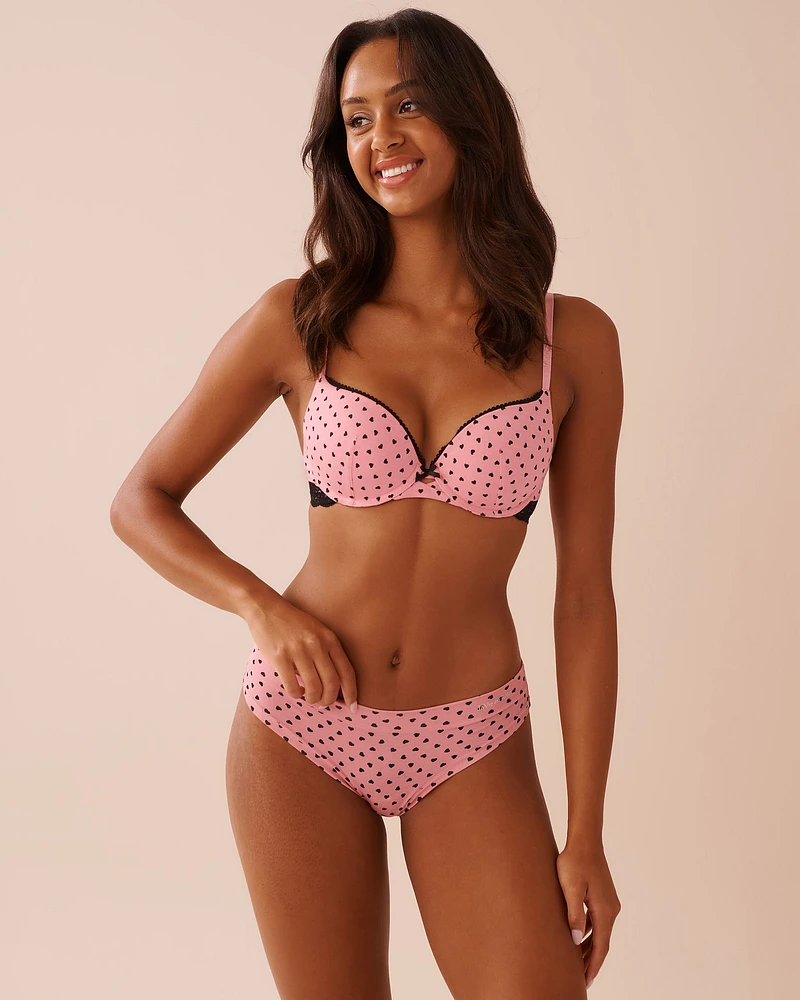 Soutien-gorge push-up demi-buste en modal et dentelle