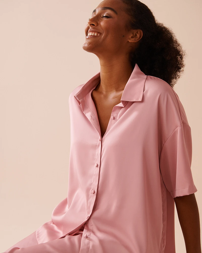 Ensemble pyjama manches courtes en satin