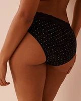Cotton and Lace Band Bikini Panty