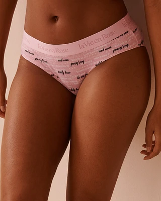 Cotton and Logo Elastic Band Bikini Panty