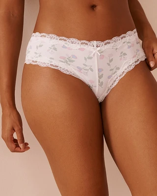 Culotte cheeky ultra douce bordure de dentelle