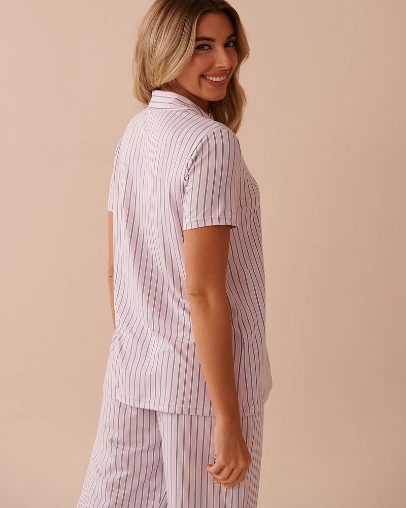 Lavender Stripe Super Soft Button-down Shirt