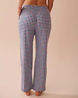 Gingham Print Recycled Fibers Pajama Pants