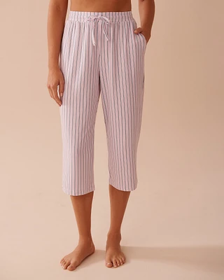 Lavender Stripe Super Soft Capris