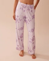 Lilac Rose Print Super Soft Pajama Pants