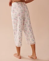 Tulip Print Super Soft Capris