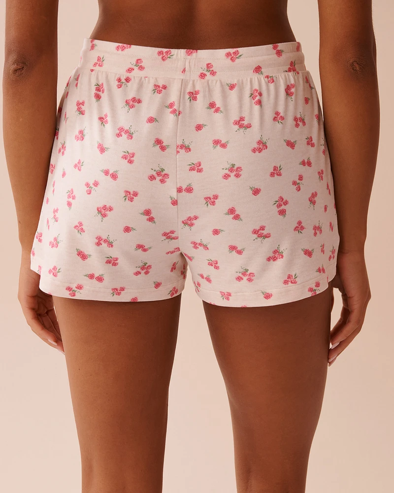 Rose Print Super Soft Shorts