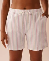 Multistripe Cotton Bermuda Shorts