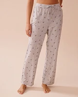 Pantalon de pyjama en coton à imprimé abeille