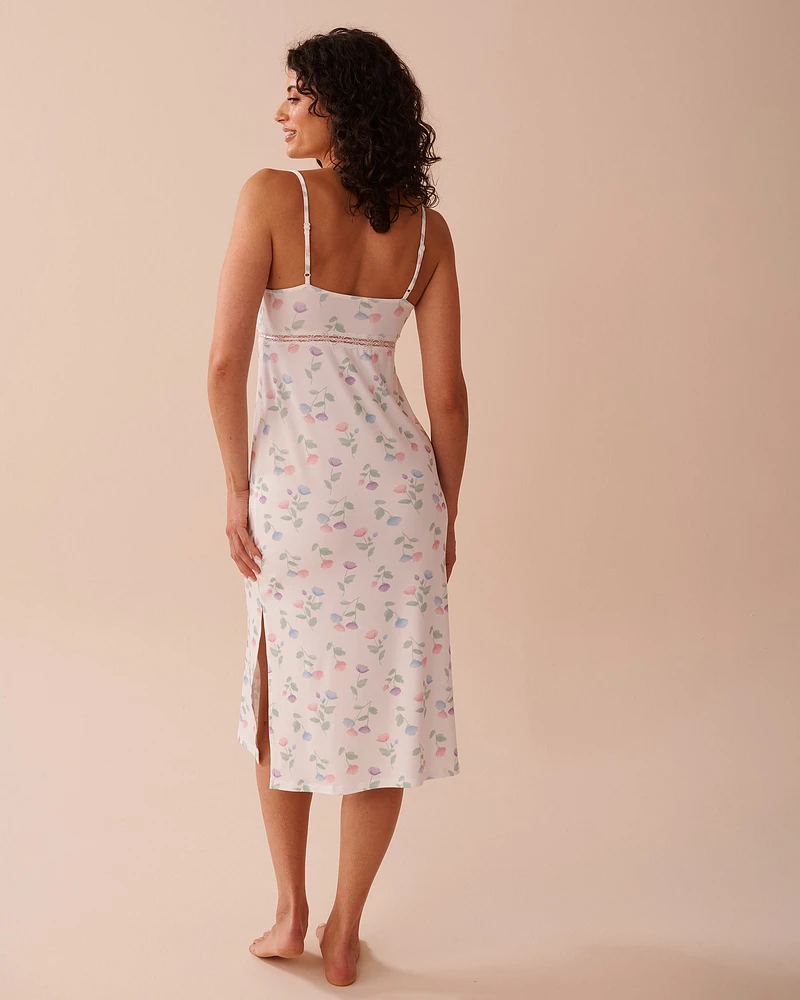 Tulip Print Super Soft Long Nightie