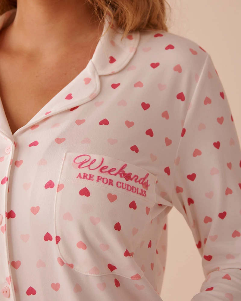 Heart Print Super Soft Sleepshirt