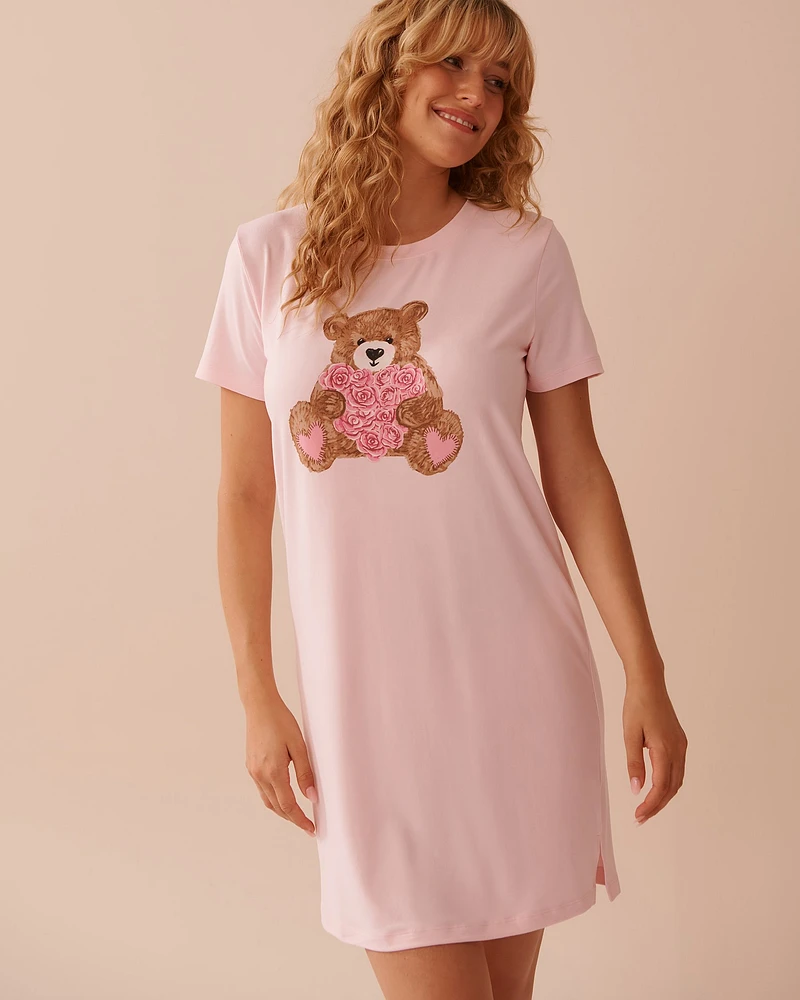 Teddy Bear Print Super Soft Sleepshirt