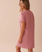 Chemise de nuit manches courtes à imprimé abeille