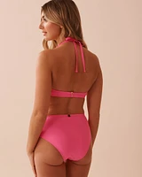 Haut de bikini push-up croisé texturé PINK POP