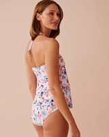 Haut tankini bandeau WATERCOLOUR