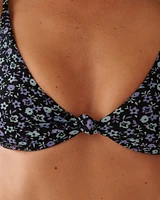 Haut de bikini triangle en fibres recyclées PERIWINKLE FLOWERS