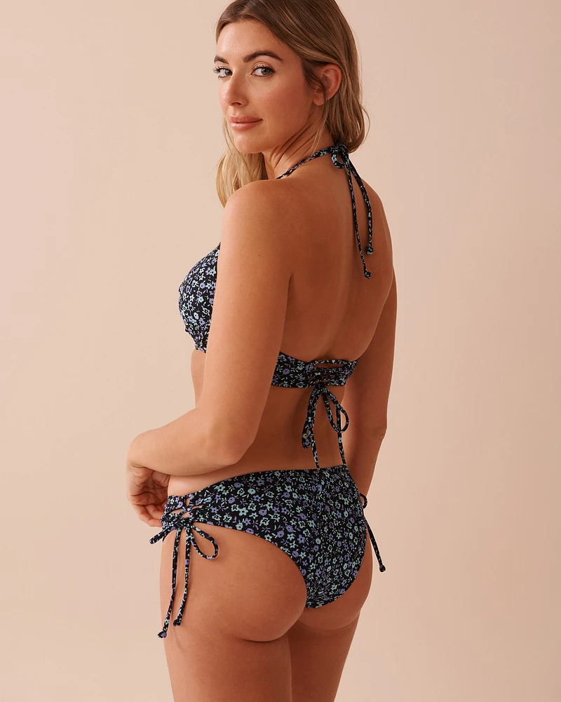 Haut de bikini push-up en fibres recyclées PERIWINKLE FLOWERS