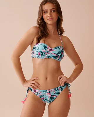 BEACH BLOOMS Bandeau Bikini Top