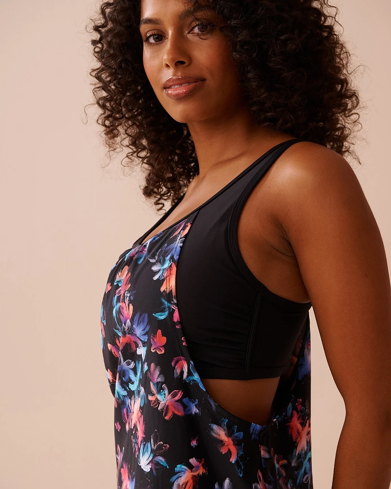 NEON PETALS D Cup Bralette Tankini Top