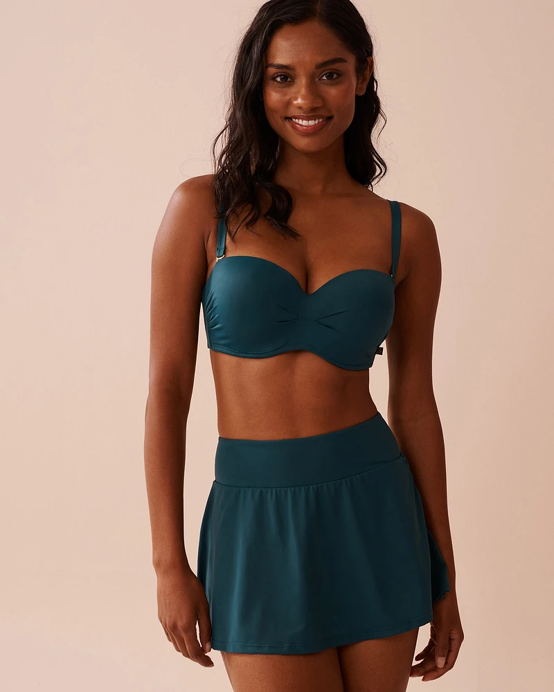 DEEP TEAL D Cup Bandeau Bikini Top