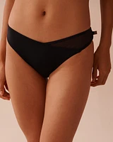 Bas de bikini brésilien avec insertion résille