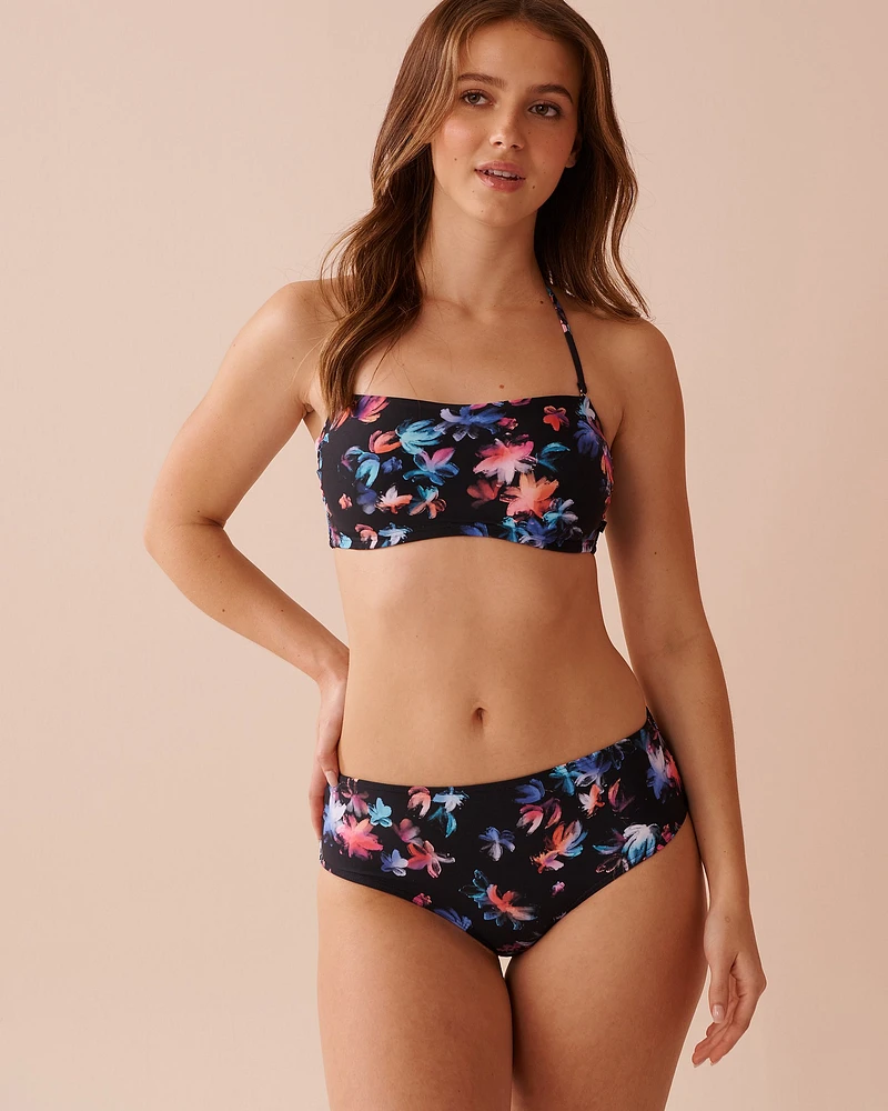 NEON PETALS Mid Waist Brazilian Bikini Bottom