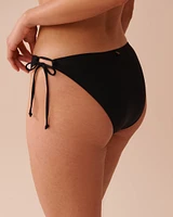 Bas de bikini brésilien noué aux hanches BLACK