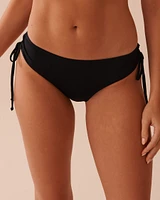 BLACK Side Tie Cheeky Bikini Bottom