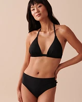 Bas de bikini cheeky taille mi-haute BLACK