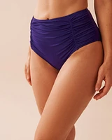 INDIGO Shirred High Waist Bikini Bottom