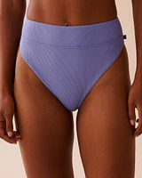 PERIWINKLE Recycled Fibers High Waist Brazilian Bikini Bottom