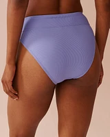 Bas de bikini brésilien taille haute en fibres recyclées PERIWINKLE