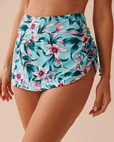 BEACH BLOOMS High Waist Skirt Bikini Bottom