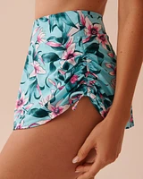 BEACH BLOOMS High Waist Skirt Bikini Bottom