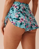 BEACH BLOOMS High Waist Skirt Bikini Bottom