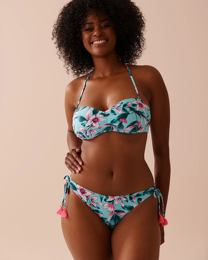 Bas de bikini brésilien noué aux hanches BEACH BLOOMS