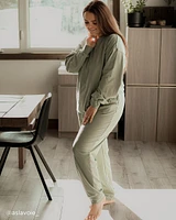 Pantalon jogger légèrement côtel